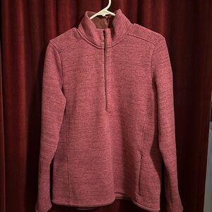 Under Armour Woman’s Burgundy partial Zip-Up Sweater/Sweatshirt type.